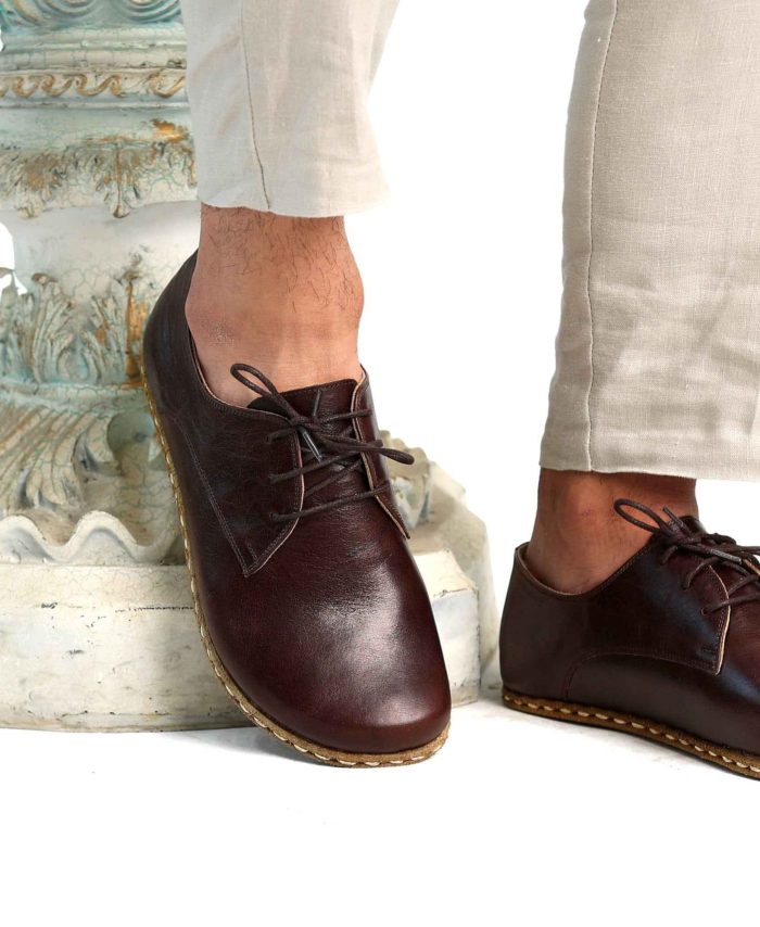 El Yapımı Kahverengi Barefoot Ayakkabı - Doğal Yürüyüş Ayakkabısı