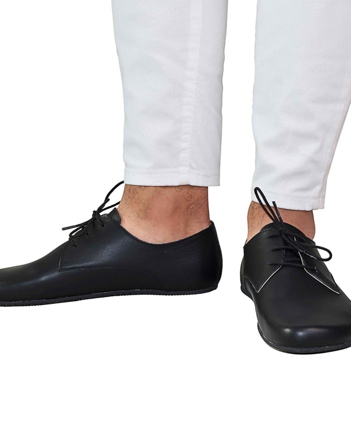 El Yapımı Siyah Barefoot Ayakkabı - Doğal Yürüyüş Ayakkabısı