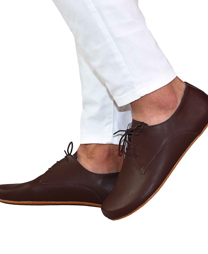 El Yapımı Kahverengi Barefoot Ayakkabı - Doğal Yürüyüş Ayakkabısı