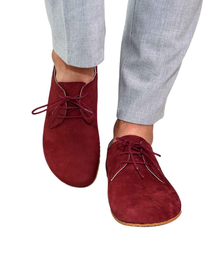 El Yapımı Bordo Barefoot Ayakkabı - Doğal Yürüyüş Ayakkabısı